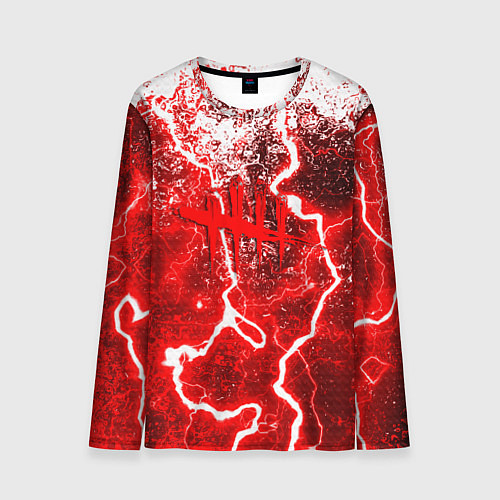 Мужской лонгслив Dead by daylight молнии в красках / 3D-принт – фото 1