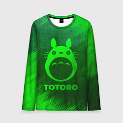 Мужской лонгслив Totoro - green gradient