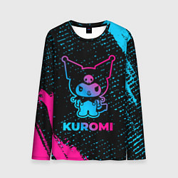 Лонгслив мужской Kuromi - neon gradient, цвет: 3D-принт