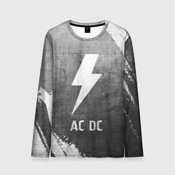 Мужской лонгслив AC DC - grey gradient