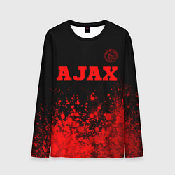 Мужской лонгслив Ajax - red gradient посередине