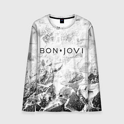 Мужской лонгслив Bon Jovi white graphite