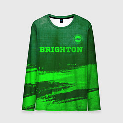 Мужской лонгслив Brighton - green gradient посередине