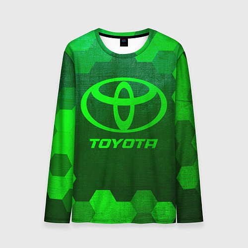 Мужской лонгслив Toyota - green gradient / 3D-принт – фото 1