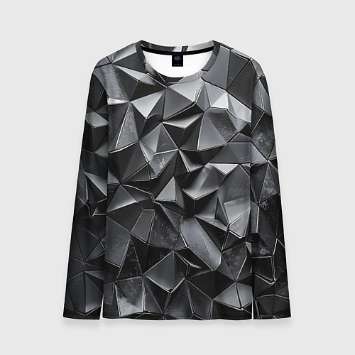 Мужской лонгслив Изношенная геометрия / 3D-принт – фото 1