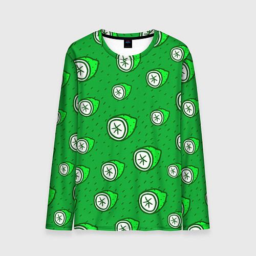 Мужской лонгслив Лимонный паттерн / 3D-принт – фото 1