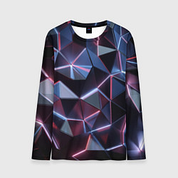 Мужской лонгслив Неоновые геометрические плиты