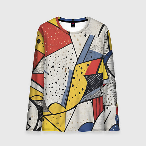Мужской лонгслив Поп-арт яркая абстракция / 3D-принт – фото 1