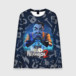 Мужской лонгслив Привет сосед из игры Hello Neighbor