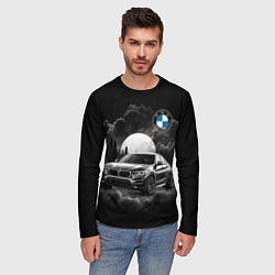 Лонгслив мужской BMW закат солнца, цвет: 3D-принт — фото 2