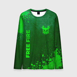 Лонгслив мужской Free Fire - green gradient вертикально, цвет: 3D-принт