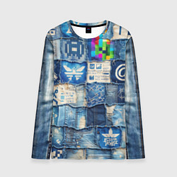 Лонгслив мужской Пэчворк с игровыми значками, цвет: 3D-принт