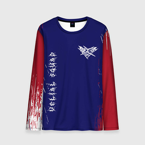 Мужской лонгслив Velial squad - red abstract / 3D-принт – фото 1