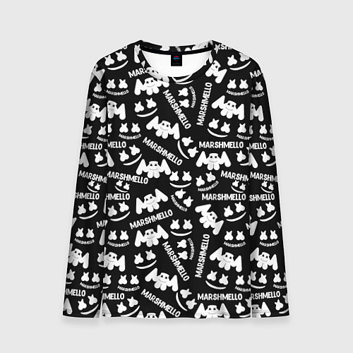 Мужской лонгслив Marshmello pattern music / 3D-принт – фото 1