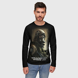 Лонгслив мужской Counter strike 2 спецназ, цвет: 3D-принт — фото 2