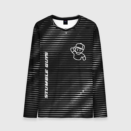 Мужской лонгслив Stumble Guys metal game lines / 3D-принт – фото 1