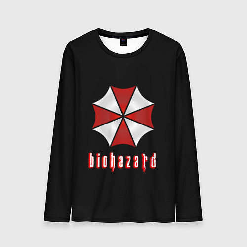Мужской лонгслив Biohazard logo / 3D-принт – фото 1