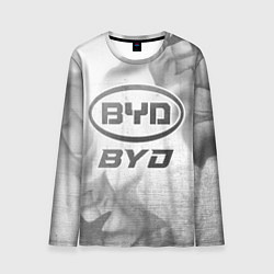 Мужской лонгслив BYD - white gradient