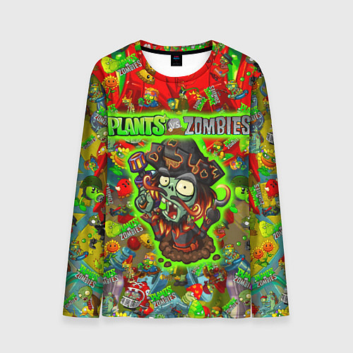 Мужской лонгслив Plants vs Zombies пират / 3D-принт – фото 1