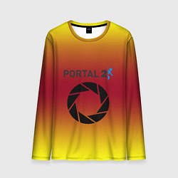 Мужской лонгслив Portal 2 gradient