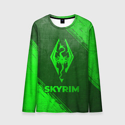 Мужской лонгслив Skyrim - green gradient