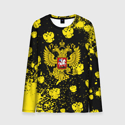 Лонгслив мужской Жёлтые краски герб, цвет: 3D-принт