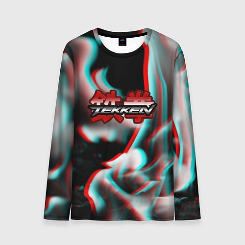Мужской лонгслив Tekken fire glitch / 3D-принт – фото 1