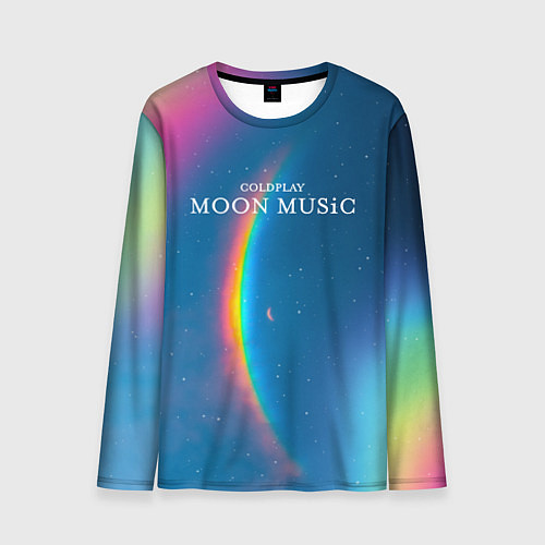 Мужской лонгслив Moon music Coldplay / 3D-принт – фото 1
