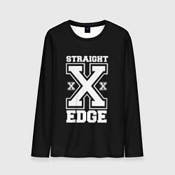 Лонгслив мужской Straight edge SXE, цвет: 3D-принт