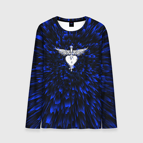 Мужской лонгслив Bon Jovi blue energy / 3D-принт – фото 1