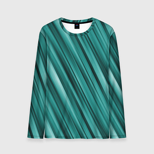 Мужской лонгслив Лазурные волны / 3D-принт – фото 1