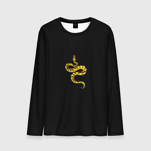 Мужской лонгслив Символ Нового 2025 года змея / 3D-принт – фото 1
