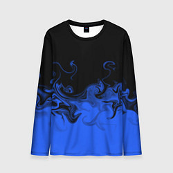 Лонгслив мужской Абстрактный синий огонь, цвет: 3D-принт