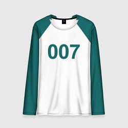 Лонгслив мужской Игра в кальмара 007, цвет: 3D-принт