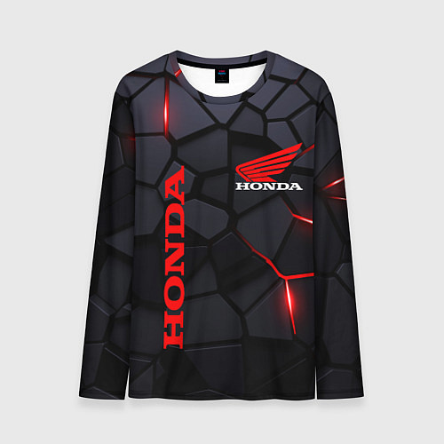Мужской лонгслив Honda - плиты / 3D-принт – фото 1