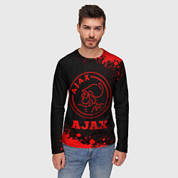 Лонгслив мужской Ajax - red gradient, цвет: 3D-принт — фото 2