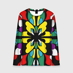 Мужской лонгслив Яркий калейдоскоп