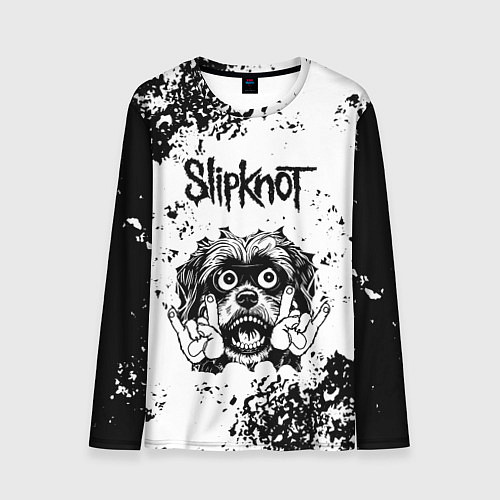 Мужской лонгслив Slipknot - рок пес / 3D-принт – фото 1