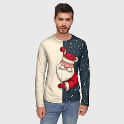 Лонгслив мужской Дед Мороз, цвет: 3D-принт — фото 2