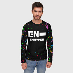 Лонгслив мужской Enhypen конфети, цвет: 3D-принт — фото 2
