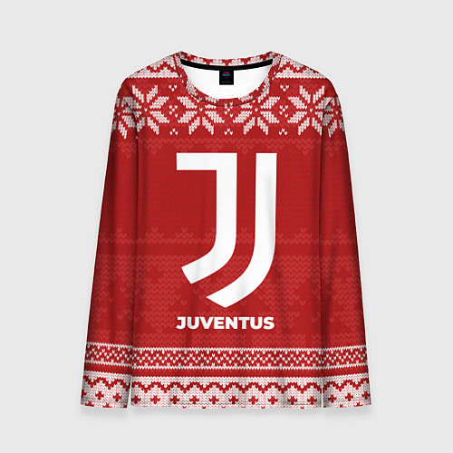 Мужской лонгслив Новогодний Juventus / 3D-принт – фото 1
