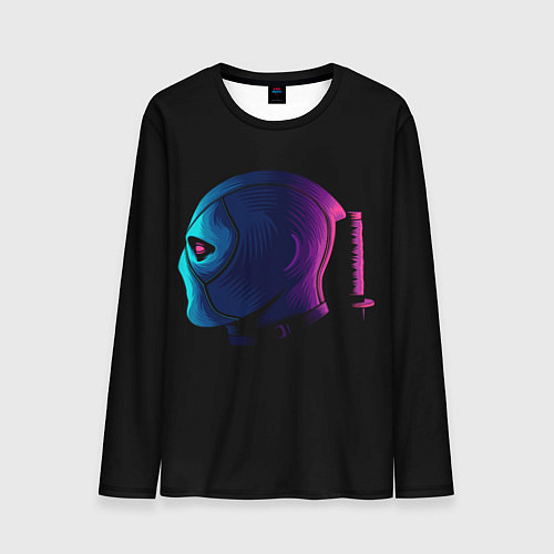 Мужской лонгслив Neon Deadpool / 3D-принт – фото 1
