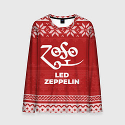 Лонгслив мужской Новогодний Led Zeppelin, цвет: 3D-принт