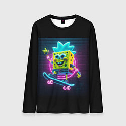 Лонгслив мужской Sponge Bob on a skateboard - ai art fantasy, цвет: 3D-принт