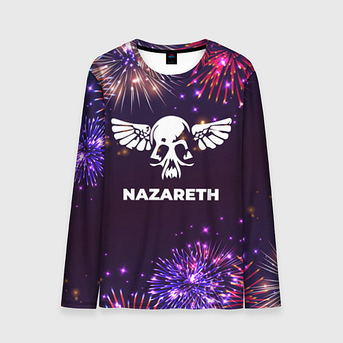 Мужской лонгслив Праздничный Nazareth / 3D-принт – фото 1