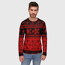 Лонгслив мужской ACDC christmas sweater, цвет: 3D-принт — фото 2