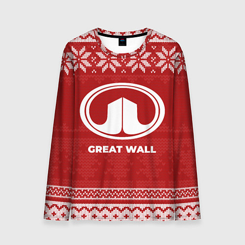 Мужской лонгслив Новогодний Great Wall / 3D-принт – фото 1