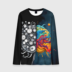Лонгслив мужской Креативный мозг, цвет: 3D-принт