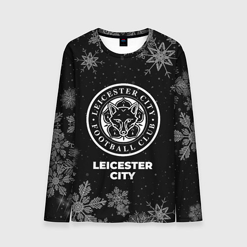 Мужской лонгслив Снежный Leicester City / 3D-принт – фото 1