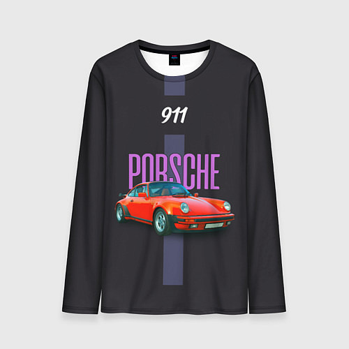 Мужской лонгслив Porsche 911 cпортивный немецкий автомобиль / 3D-принт – фото 1